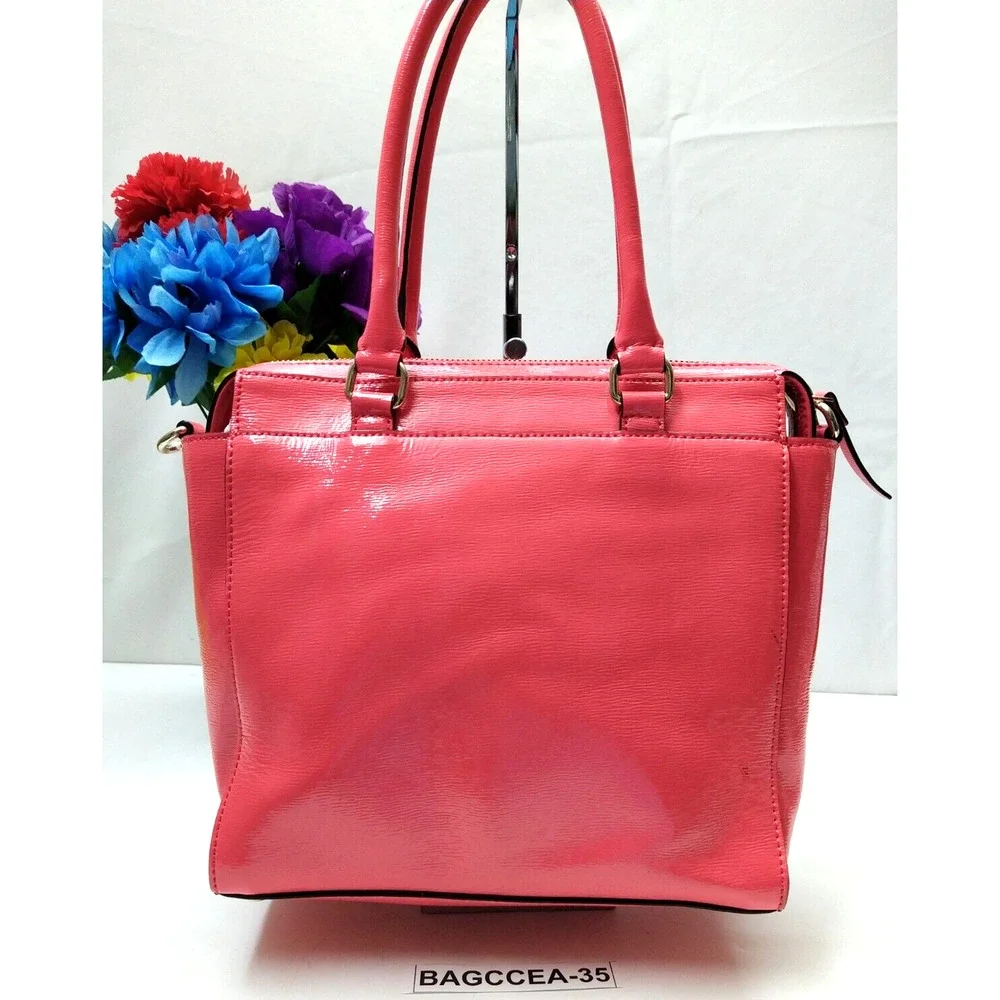 Kate Spade Beacon Court Jeanne Strawberry Red Patent Leather Top Handle Tote Bag